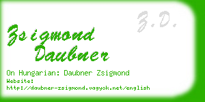 zsigmond daubner business card